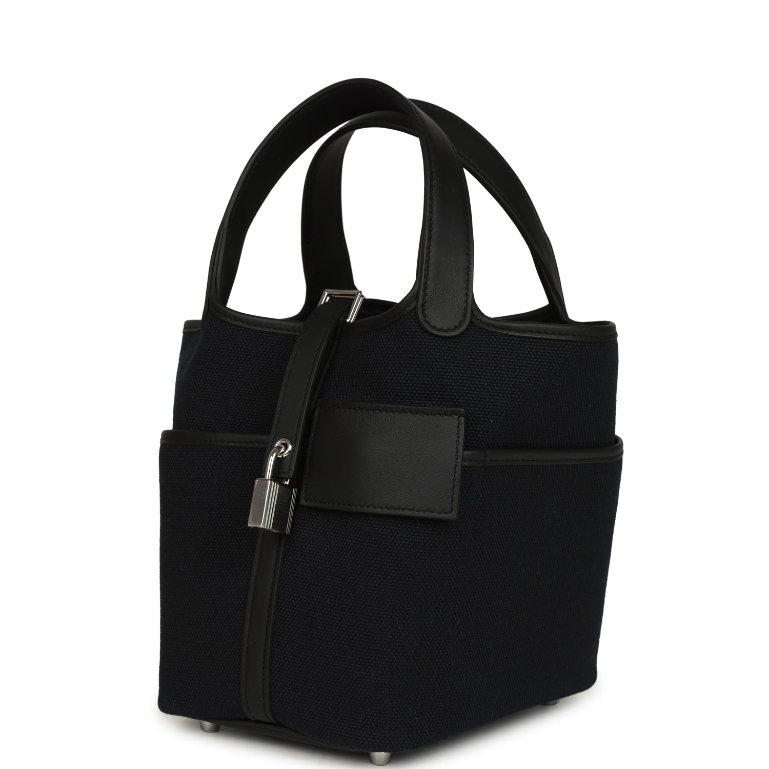 Hermes Picotin Cargo 18 Black Toile Goeland and Swift Palladium Hardware