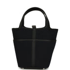 Hermes Picotin Cargo 18 Black Toile Goeland and Swift Palladium Hardware