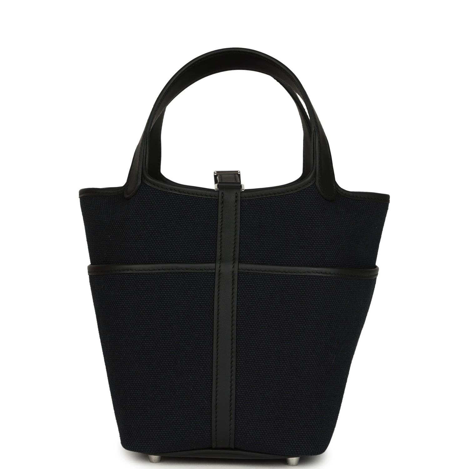 Hermes Picotin Cargo 18 Black Toile Goeland and Swift Palladium Hardware