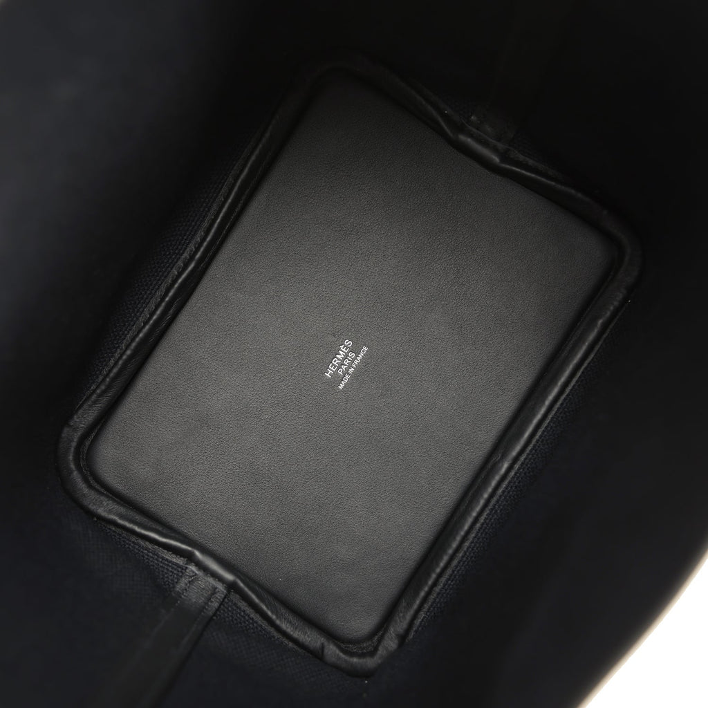 Hermes Picotin Cargo 18 Black Toile Goeland and Swift Palladium Hardware