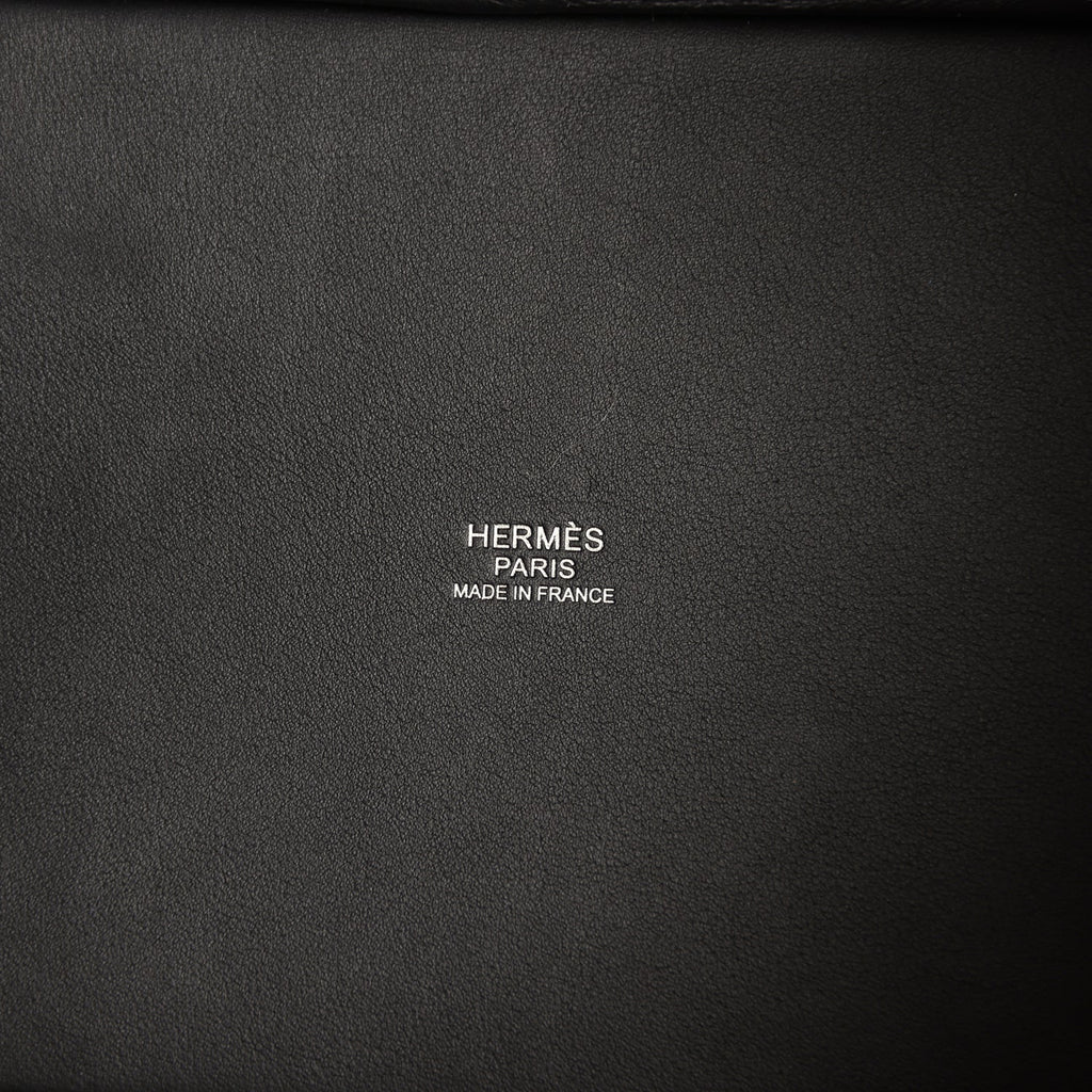 Hermes Picotin Cargo 18 Black Toile Goeland and Swift Palladium Hardware