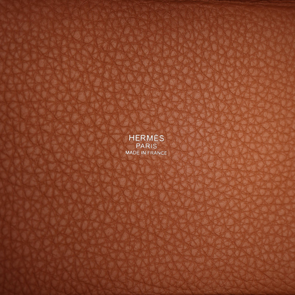Hermes Picotin Lock 18 Casaque Orange, Cuivre and Gold Clemence Palladium Hardware