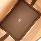 Hermes Picotin Cargo 18 Ecru Toile Canvas and Etoupe Swift Gold Hardware