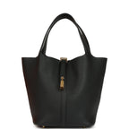 Hermes Picotin Lock 22 Black Clemence Gold Hardware
