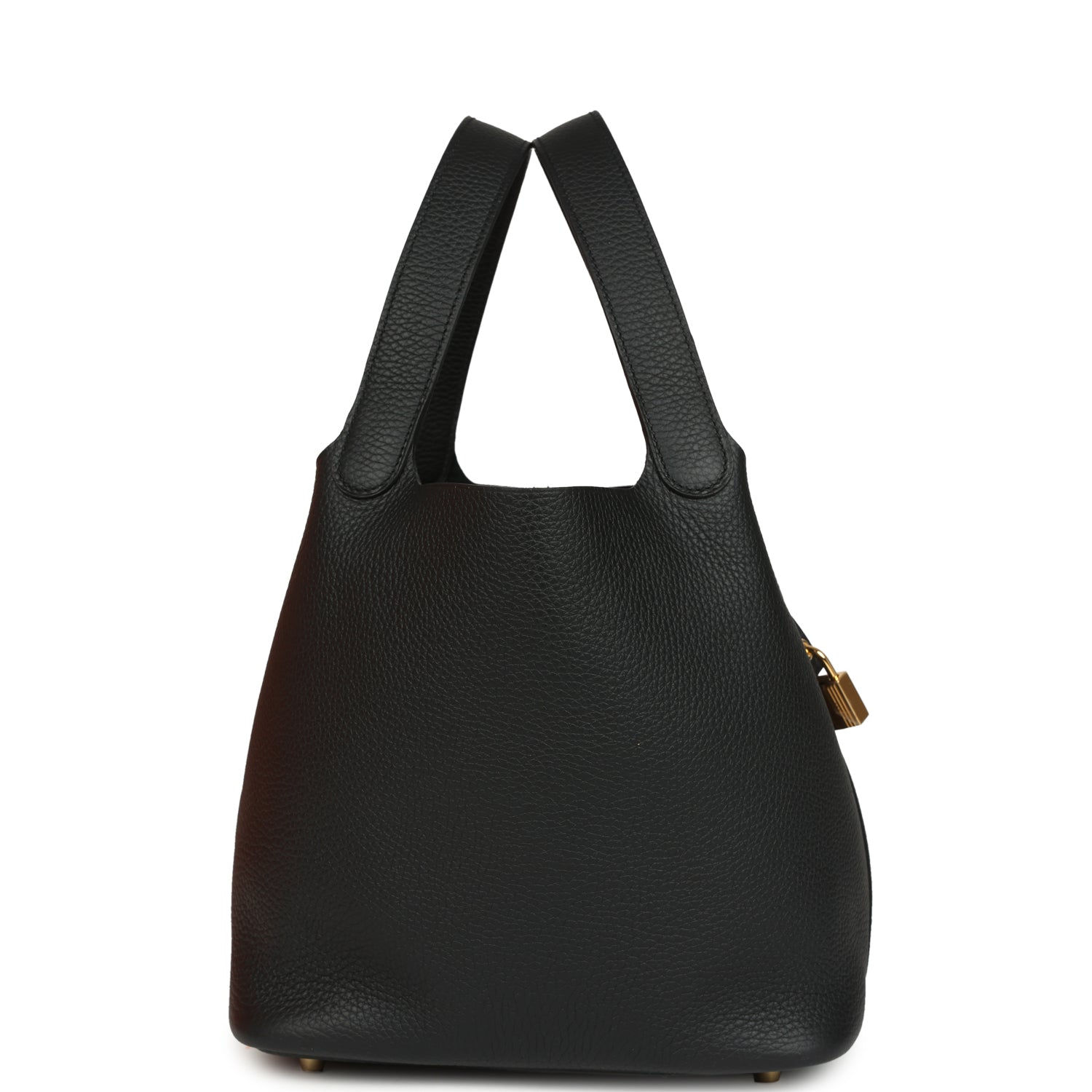 Hermes Picotin Lock 22 Black Clemence Gold Hardware