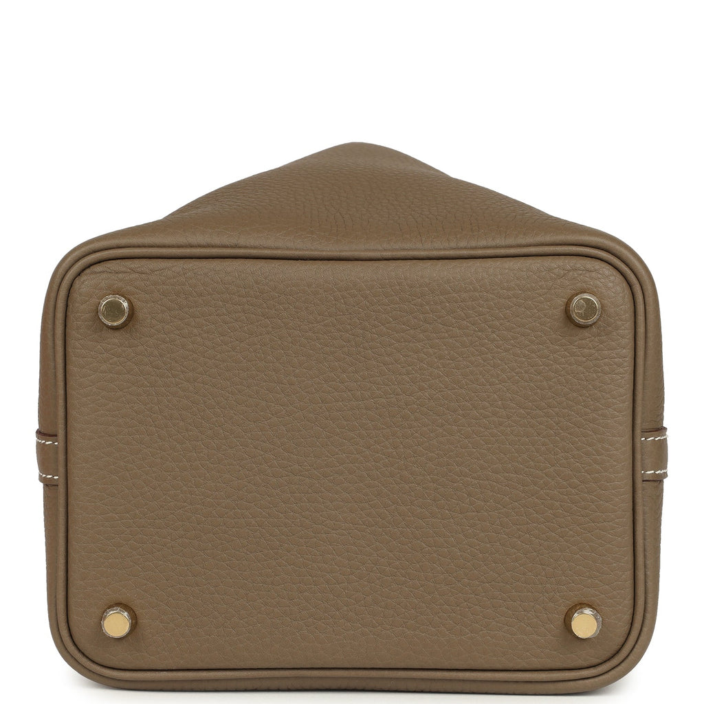 Hermes Picotin Lock 18 Etoupe Clemence Gold Hardware