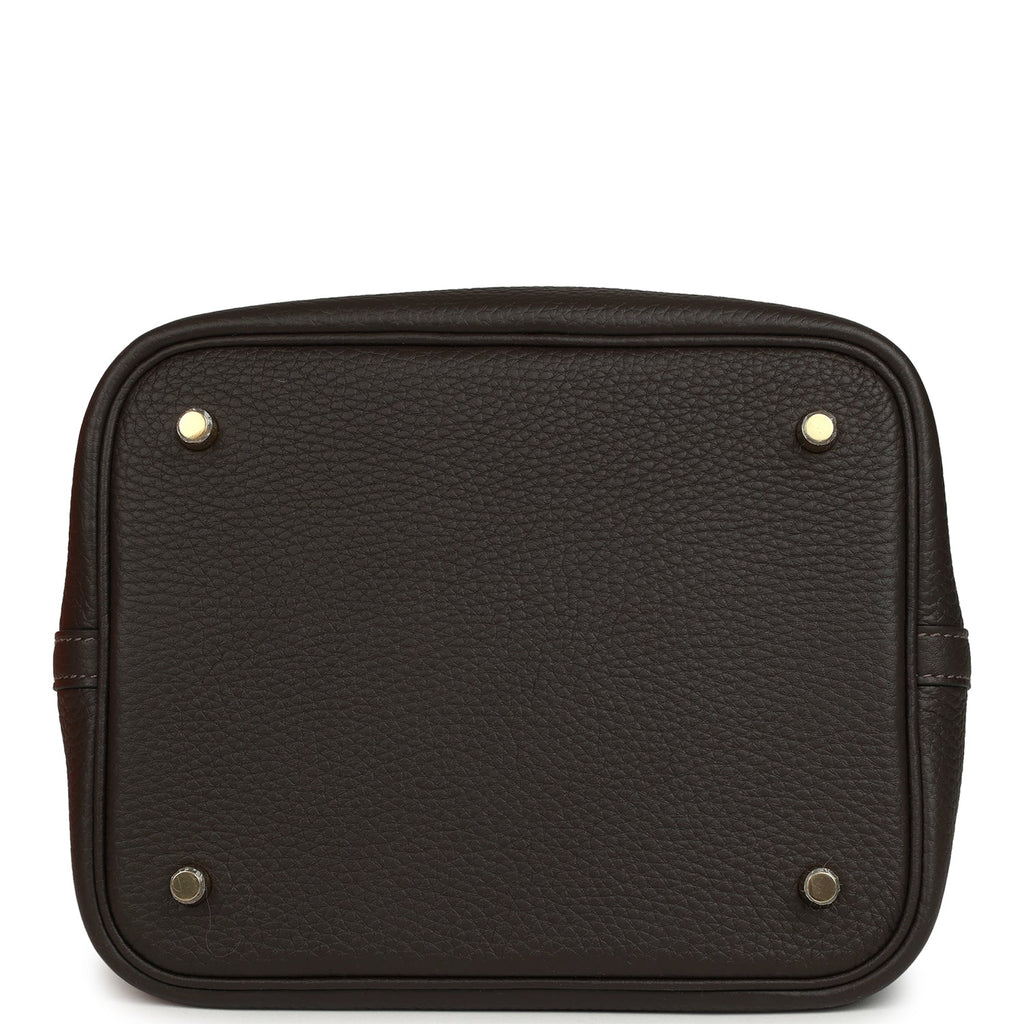 Hermes Picotin Lock 22 Ebene Clemence Gold Hardware