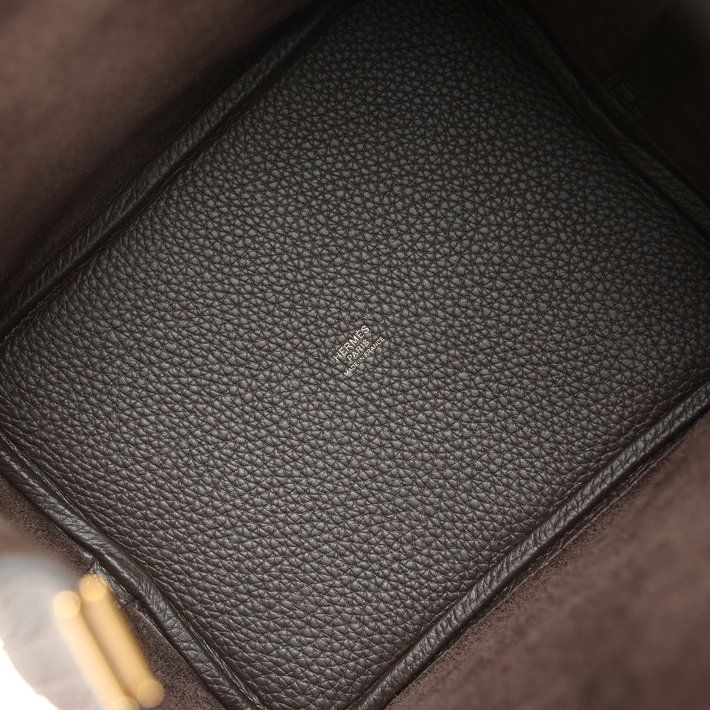 Hermes Picotin Lock 22 Ebene Clemence Gold Hardware