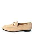 Gucci Suede Horsebit Womens Jordaan Loafers 39 Pink Sand
