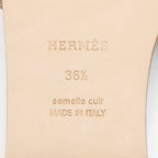 Hermes Box Calfskin Oran Sandal - Size 6.5 / 36.5