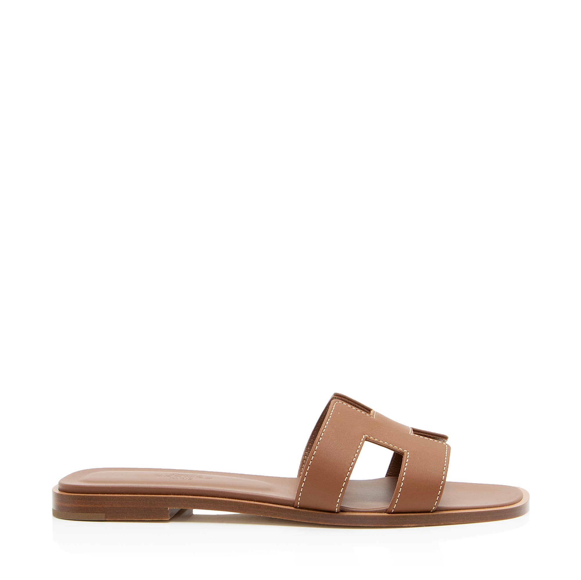 Hermes Box Calfskin Oran Sandal - Size 6.5 / 36.5