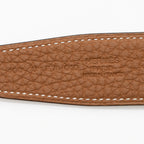 Hermes Box Togo Calfskin H Striee Reversible Belt - Size 42 / 100 (SHF-22294)
