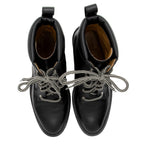 Hermes Calfskin Embossed Bridge Combat Boots - Size 7.5 / 37.5