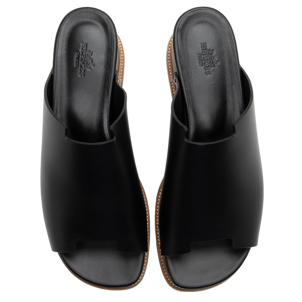 Hermes Calfskin Ellipse Sandals - Size 8 / 38 (SHF-lzukCG)