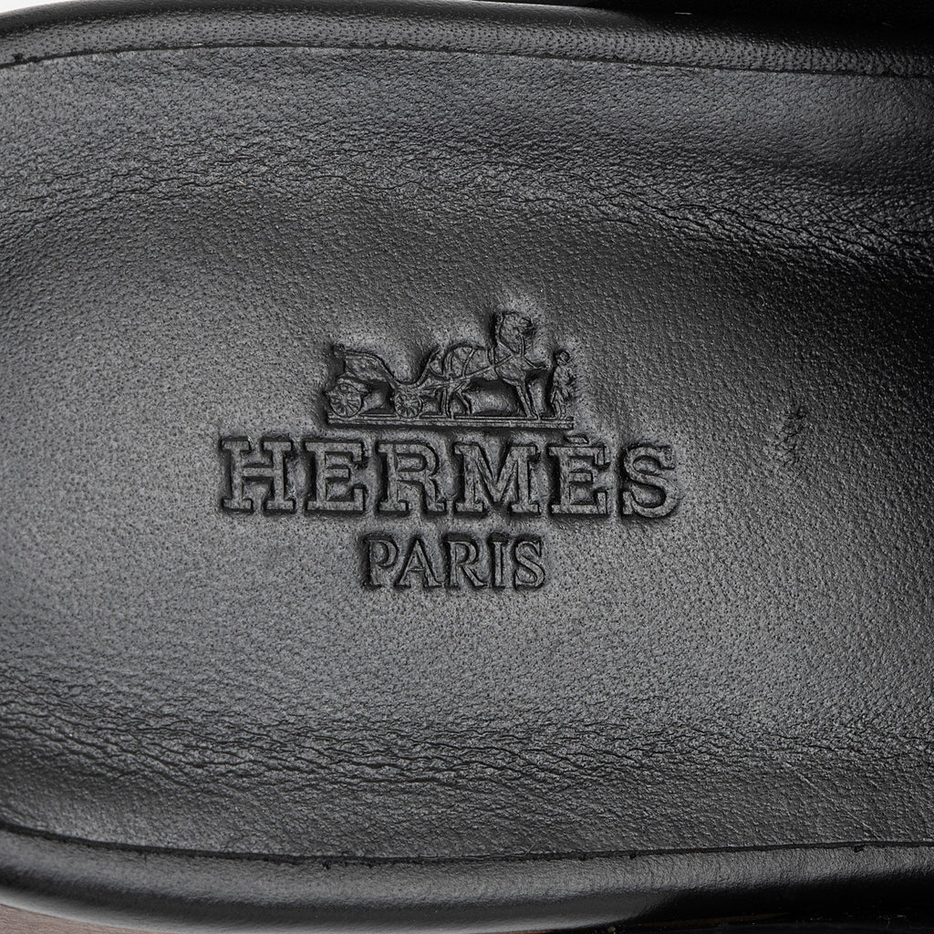 Hermes Calfskin Ellipse Sandals - Size 8 / 38 (SHF-lzukCG)