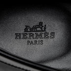 Hermes Calfskin Studded Fringe Destin Loafers - Size 7 / 37