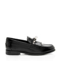 Hermes Calfskin Studded Fringe Destin Loafers - Size 7 / 37