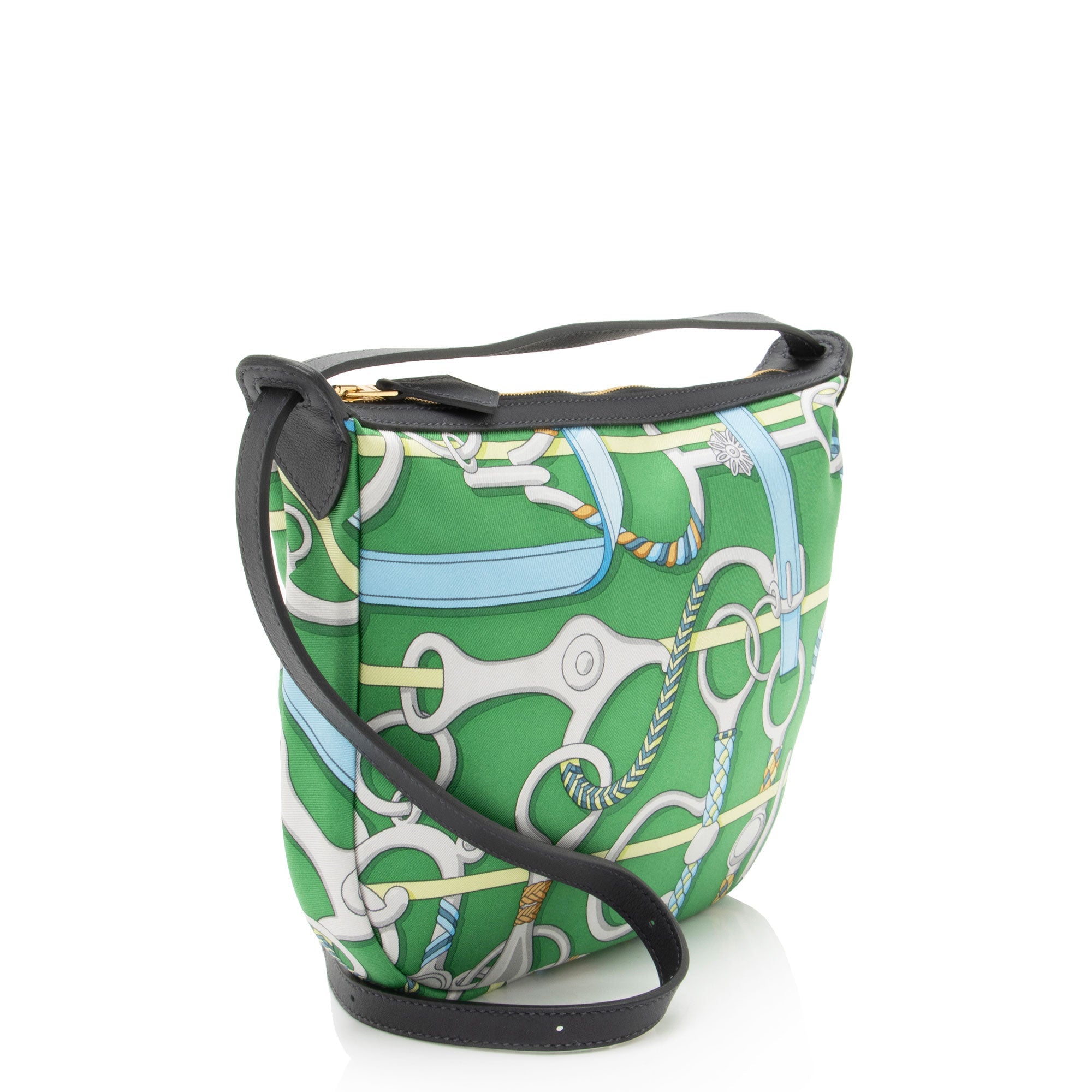 Hermes Silk Calfskin Sursoie To Go Pouch
