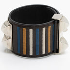 Hermes Swift Calfskin Embroidered Collier de Chien Bracelet (SHF-7bQ1PW)