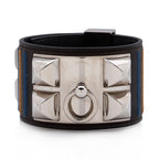 Hermes Swift Calfskin Embroidered Collier de Chien Bracelet (SHF-7bQ1PW)