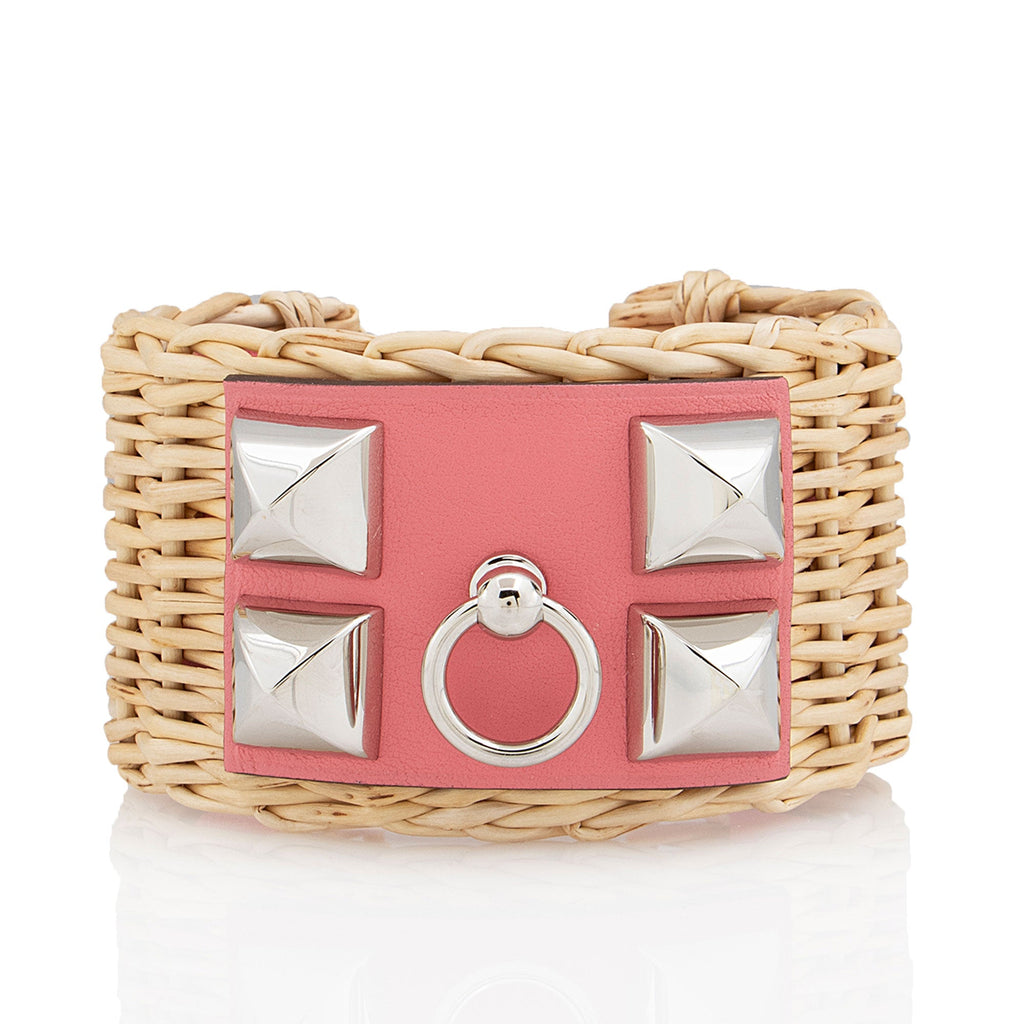 Hermes Wicker Swift Calfskin Medor Picnic Cuff
