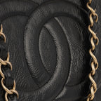 Chanel CC Shopping Tote - Black Glazed Calfskin | Gold Hardware