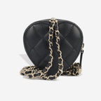 Chanel Heart Necklace - Black