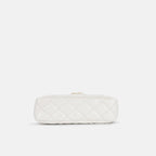 Chanel Cruise White Shiny Crumpled Calfskin Hobo Bag