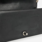 Chanel Old Medium Boy Bag - Black Lambskin | Ruthenium Hardware