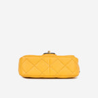 Chanel Mini Square Wenge Wood - Yellow Lambskin | Gold Hardware