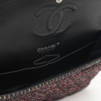 Chanel Medium Classic Flap - Red / Navy Tweed | Black Hardware