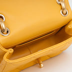Chanel Mini Square Wenge Wood - Yellow Lambskin | Gold Hardware