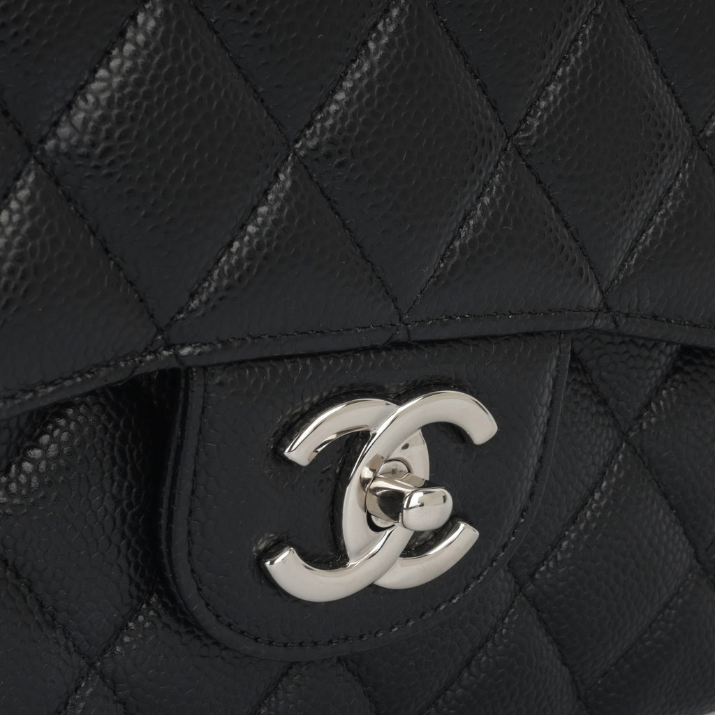 Chanel Classic Maxi Double Flap - Black Caviar | Silver Hardware (2023)