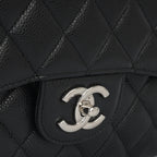 Chanel Classic Maxi Double Flap - Black Caviar | Silver Hardware (2023)