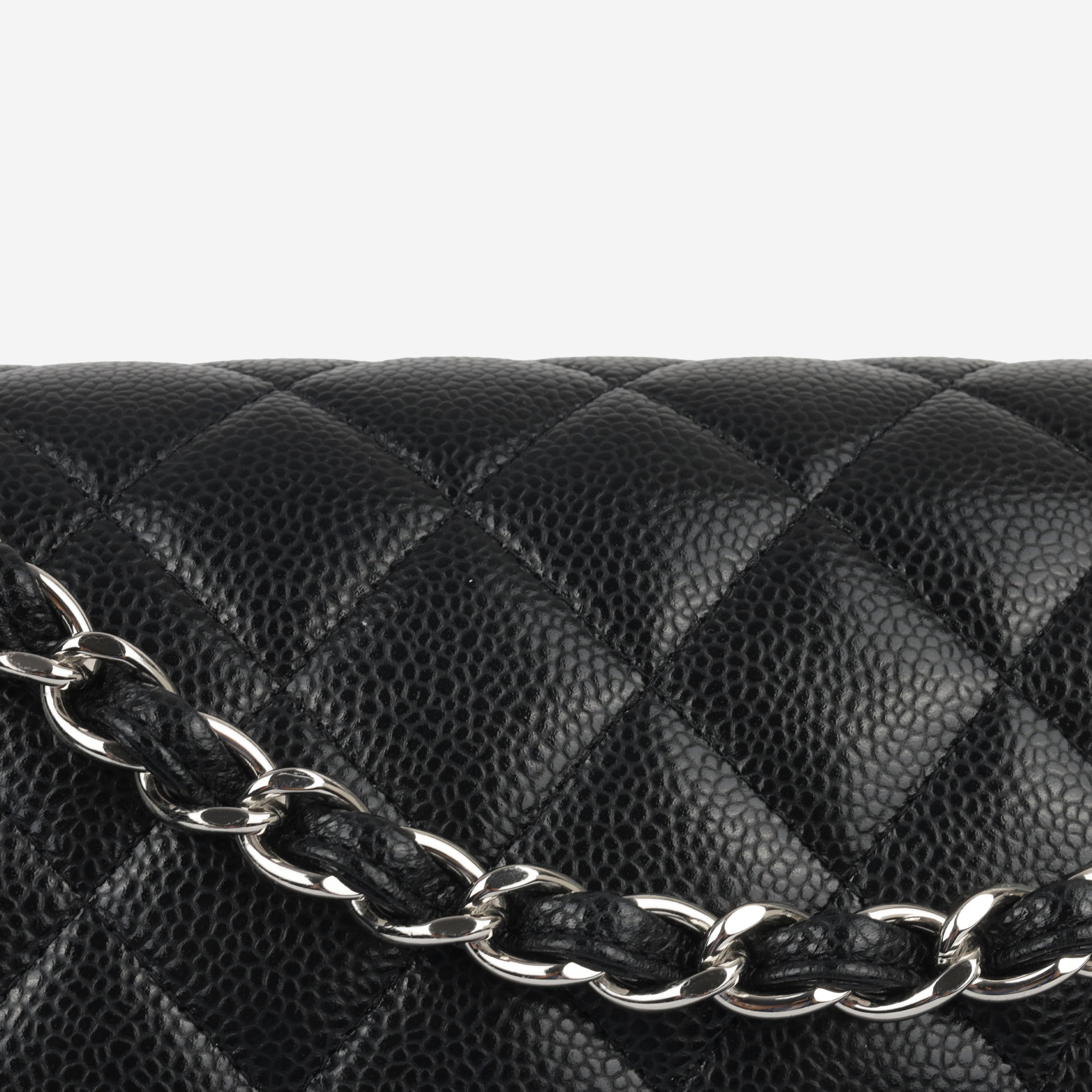 Chanel Classic Maxi Double Flap - Black Caviar | Silver Hardware (2023)