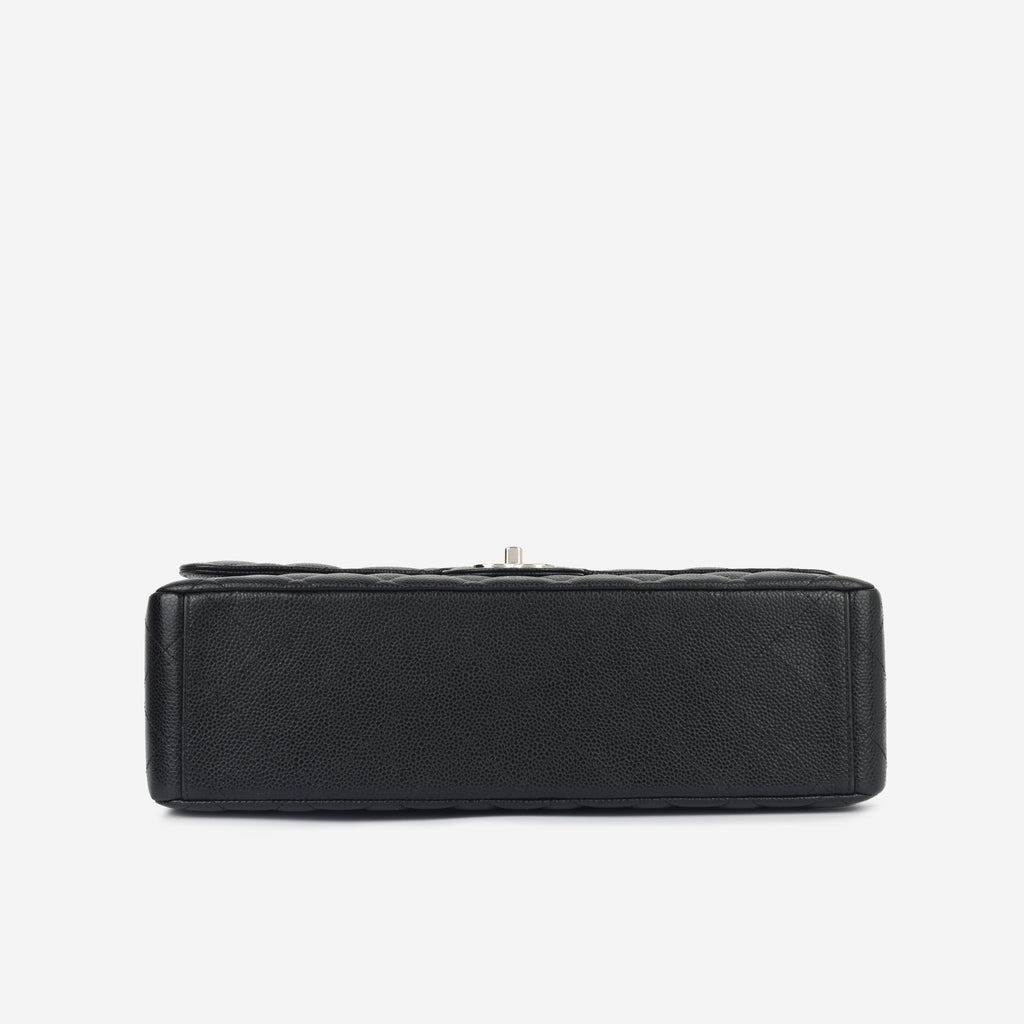 Chanel Classic Maxi Double Flap - Black Caviar | Silver Hardware (2023)