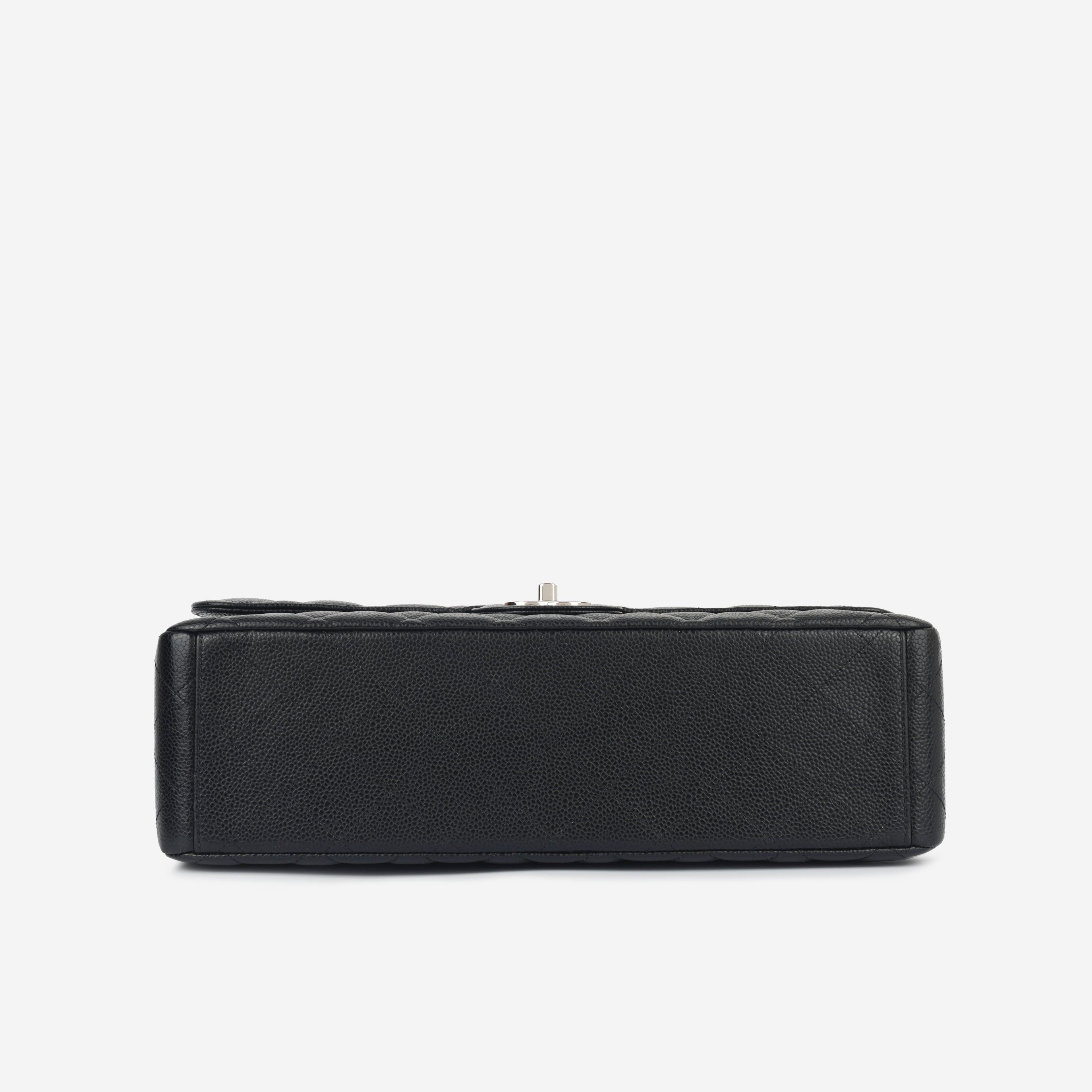 Chanel Classic Maxi Double Flap - Black Caviar | Silver Hardware (2023)