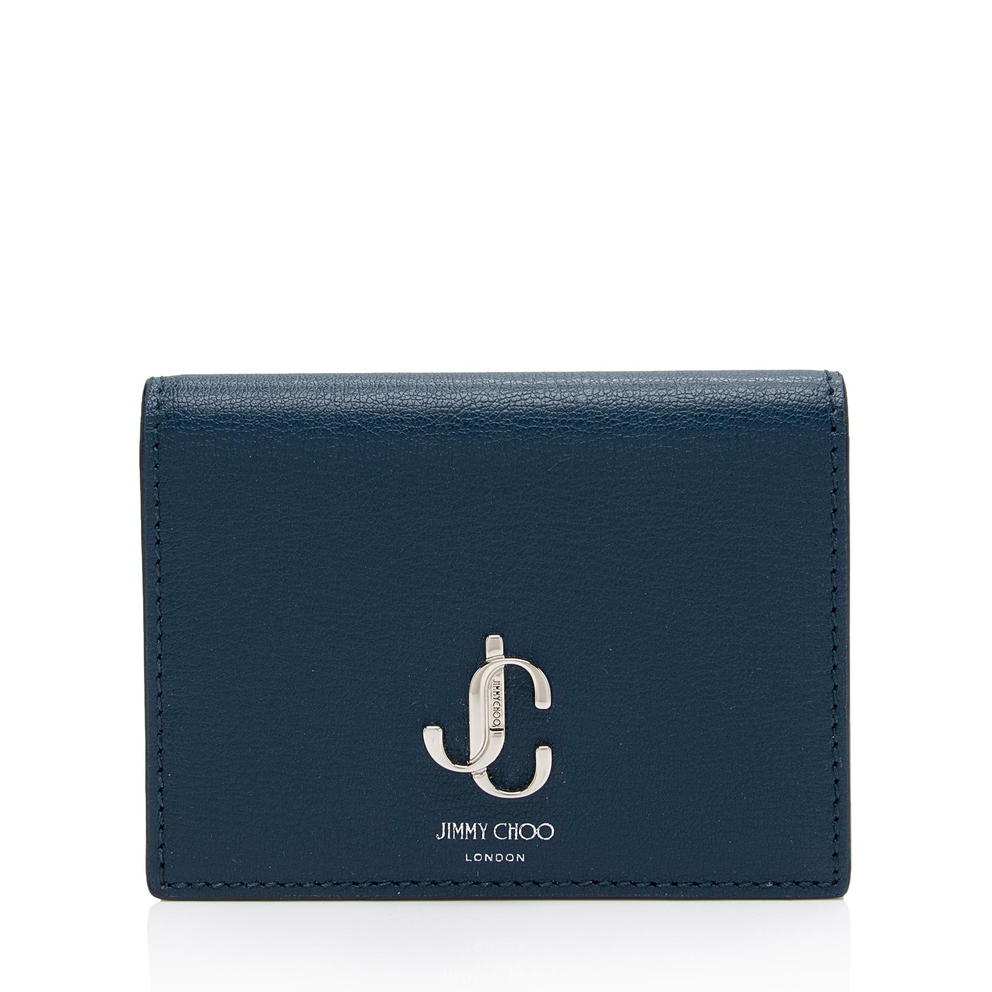 Jimmy Choo Calfskin JC Emblem Hanne Card Case (SHF-9dkCJn)