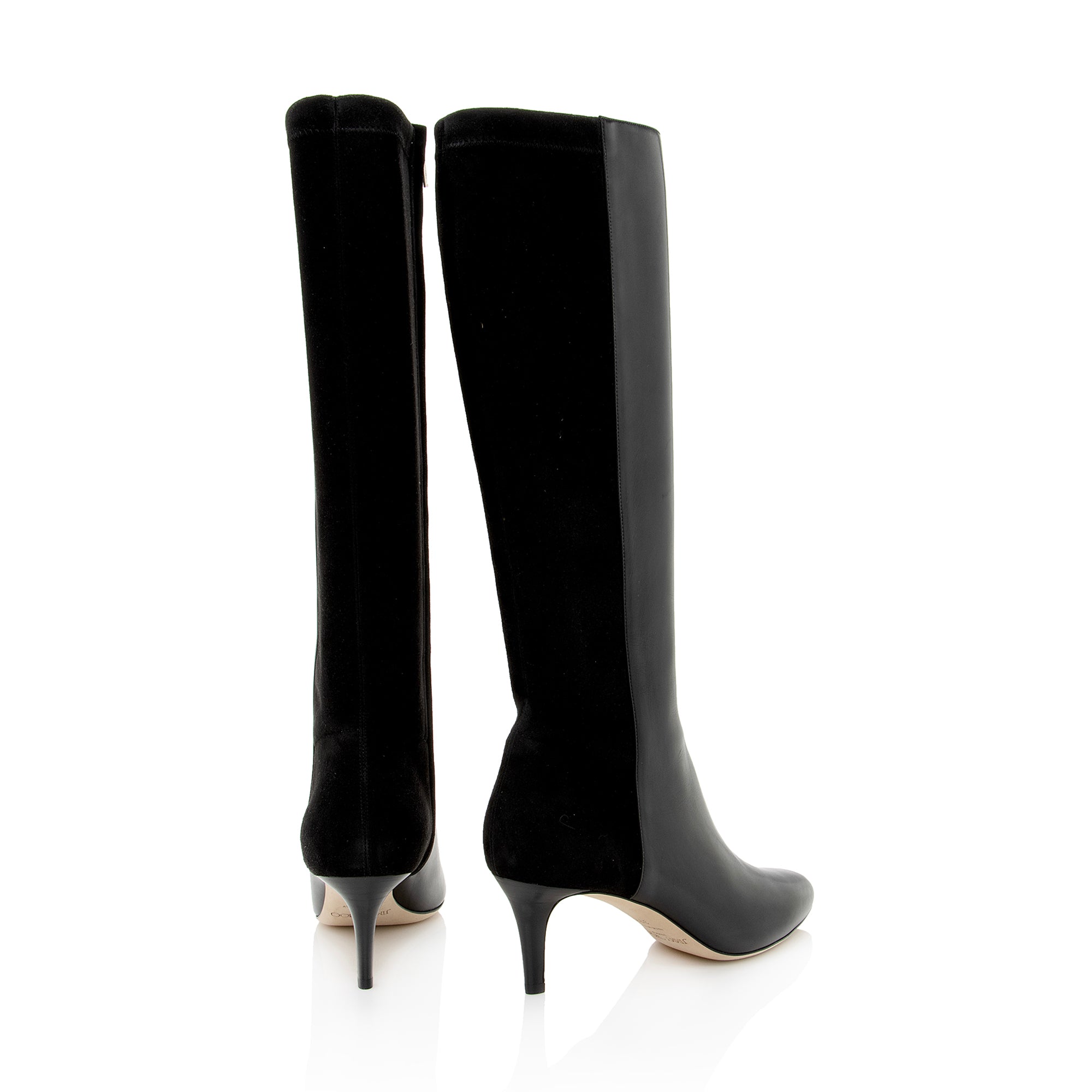 Jimmy Choo Calfskin Suede Aden Knee High Boots - Size 9.5 / 39.5 (SHF-22348)
