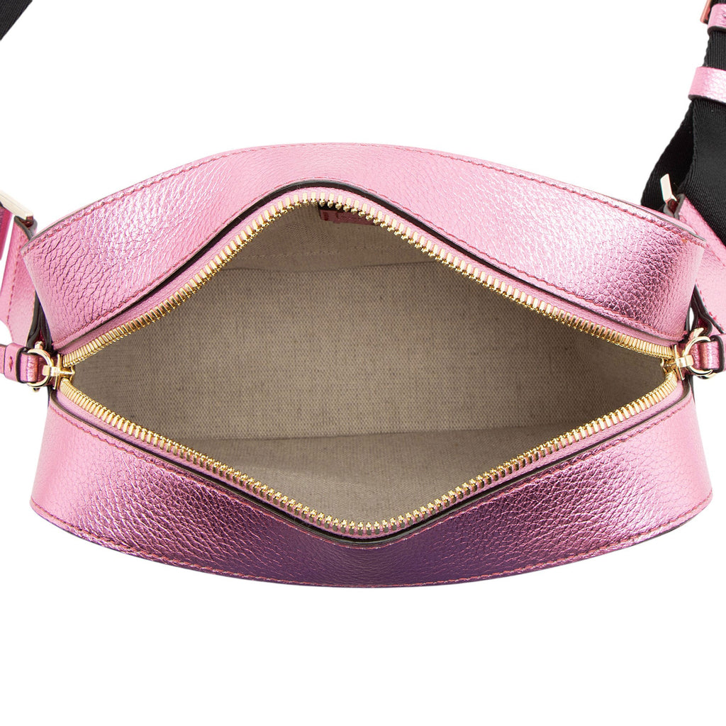 Jimmy Choo Metallic Calfskin Balti Camera Bag