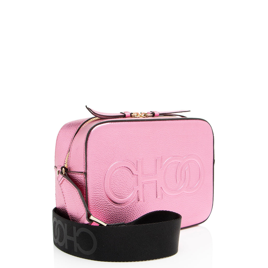 Jimmy Choo Metallic Calfskin Balti Camera Bag