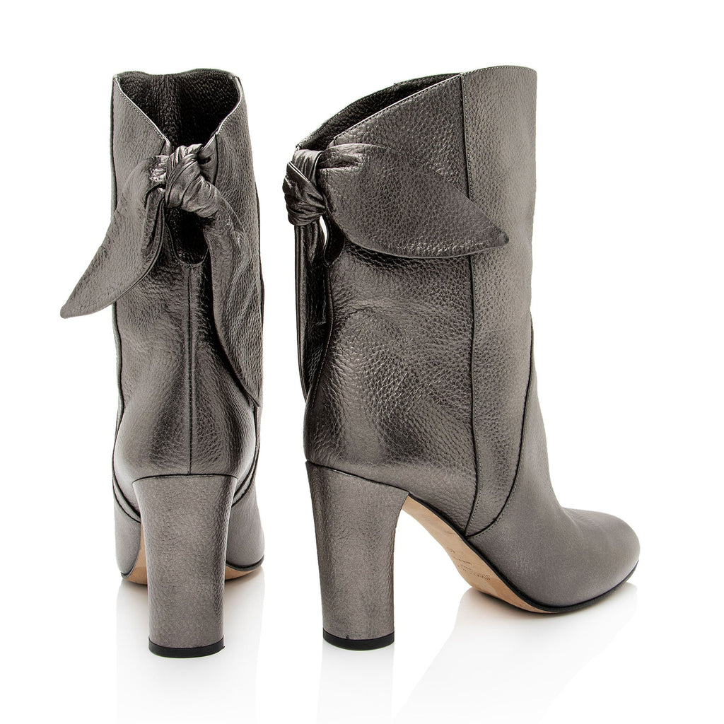 Jimmy Choo Metallic Calfskin Malene Boots - Size 10 / 40 (SHF-F0XWpw)