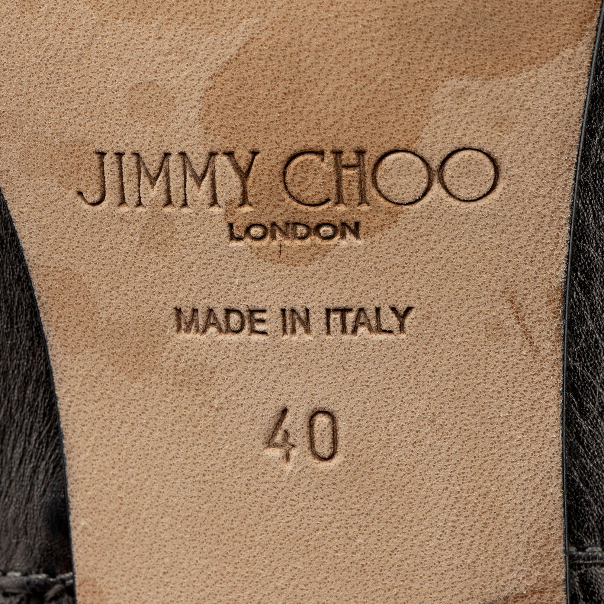 Jimmy Choo Metallic Calfskin Malene Boots - Size 10 / 40 (SHF-F0XWpw)