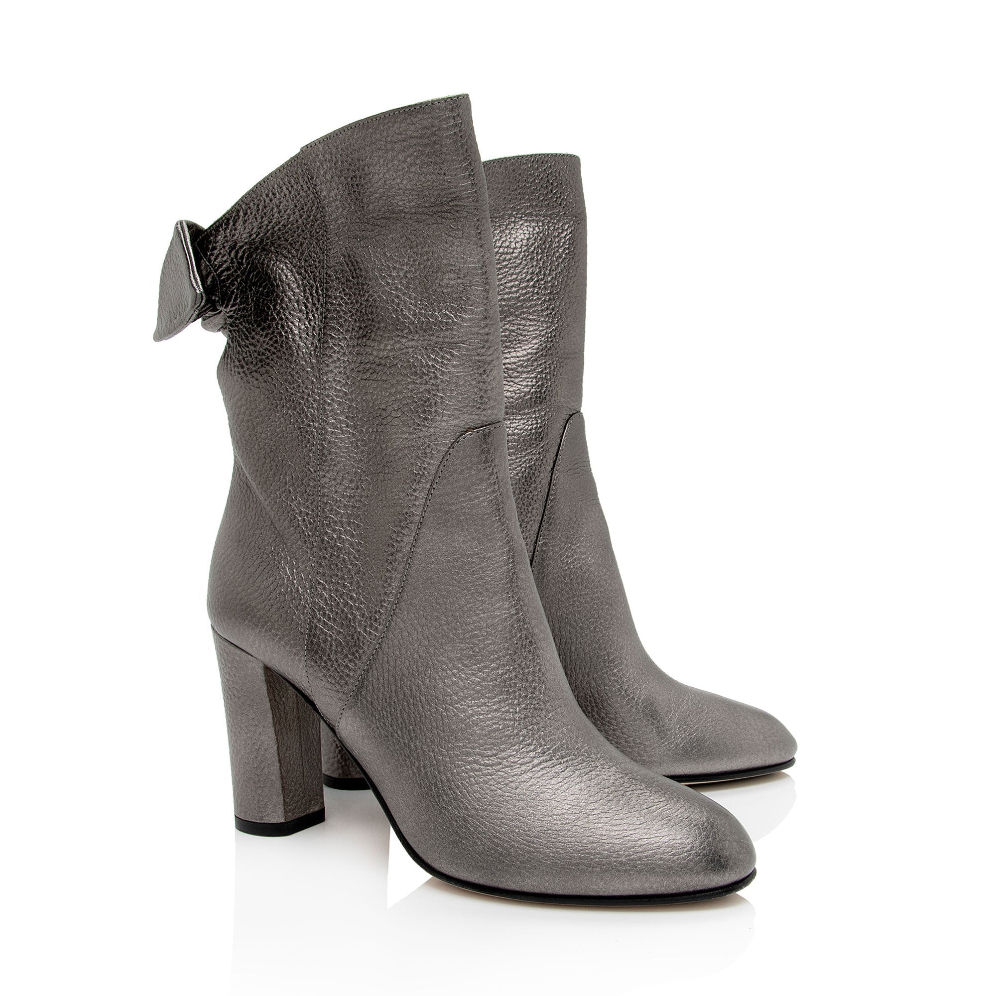 Jimmy Choo Metallic Calfskin Malene Boots - Size 7 / 37 (SHF-gXkiRJ)
