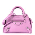Balenciaga Grained Calfskin Neo Classic Silver Hardware Mini City Lilac