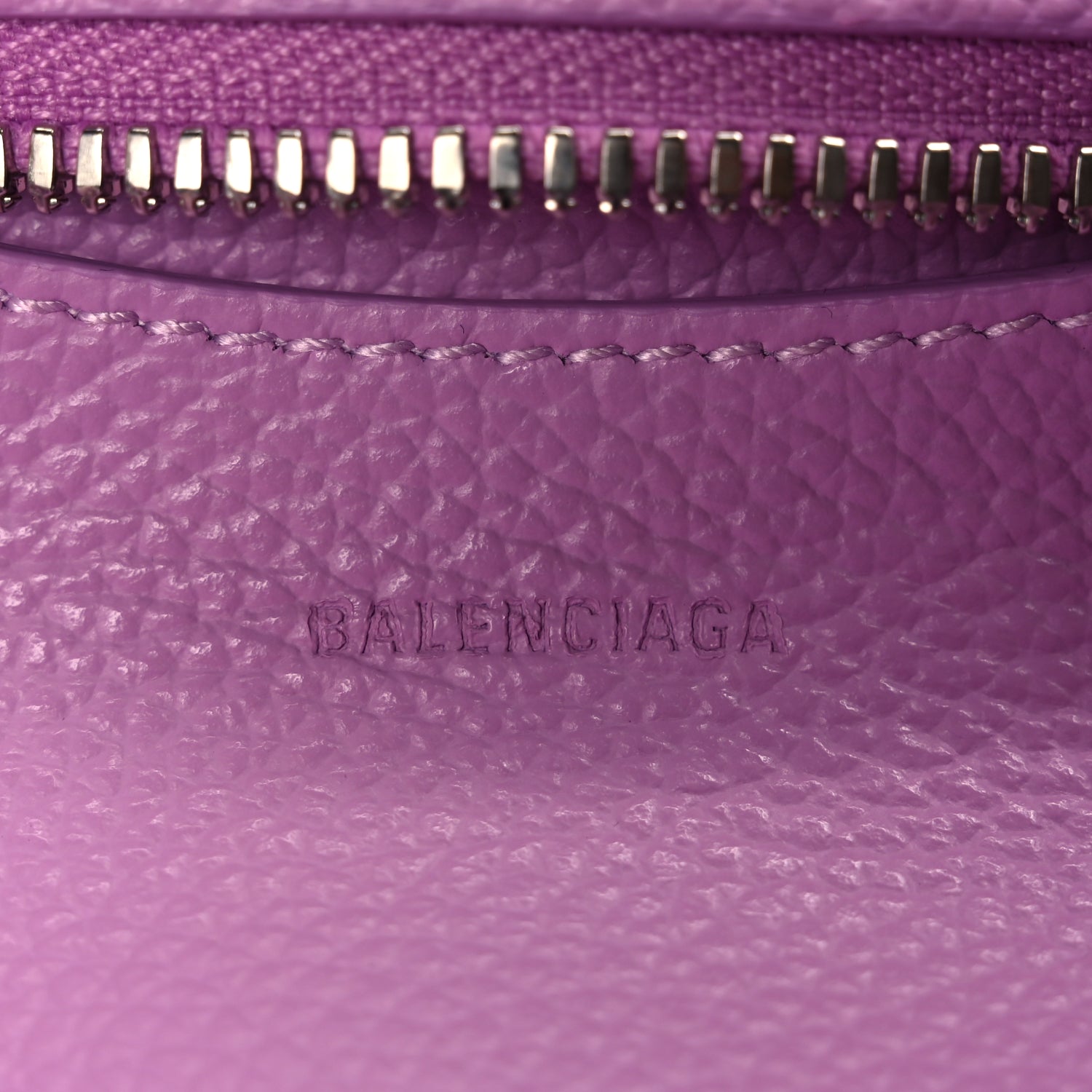 Balenciaga Grained Calfskin Neo Classic Silver Hardware Mini City Lilac