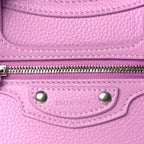 Balenciaga Grained Calfskin Neo Classic Silver Hardware Mini City Lilac