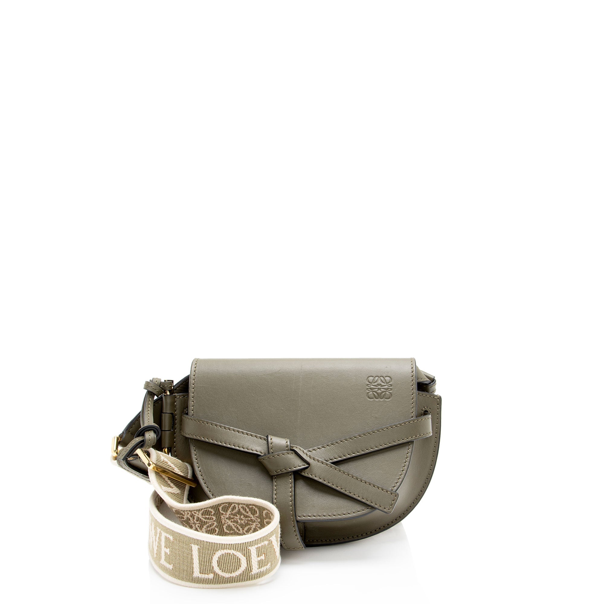 Loewe Calfskin Jacquard Gate Mini Crossbody
