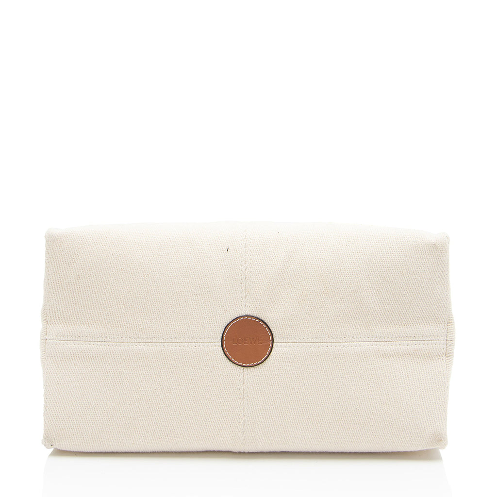 Loewe Canvas Calfskin Cushion Small Tote