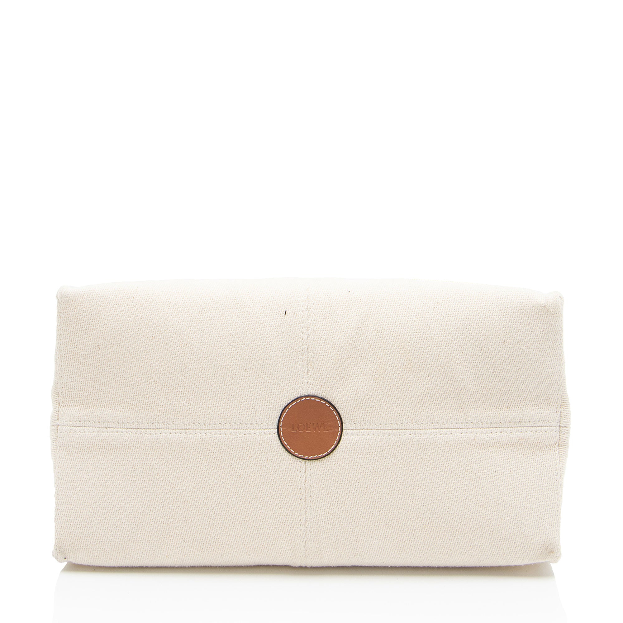 Loewe Canvas Calfskin Cushion Small Tote